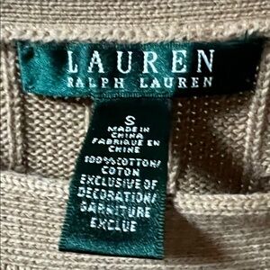 Ralph Lauren Beige Cotton Sweater